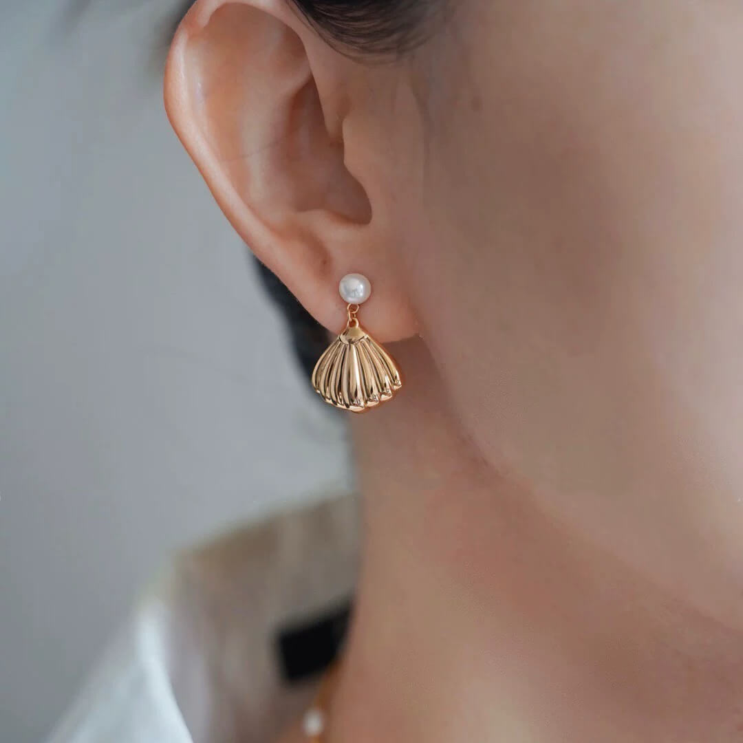 Pearl Seashell Earrings