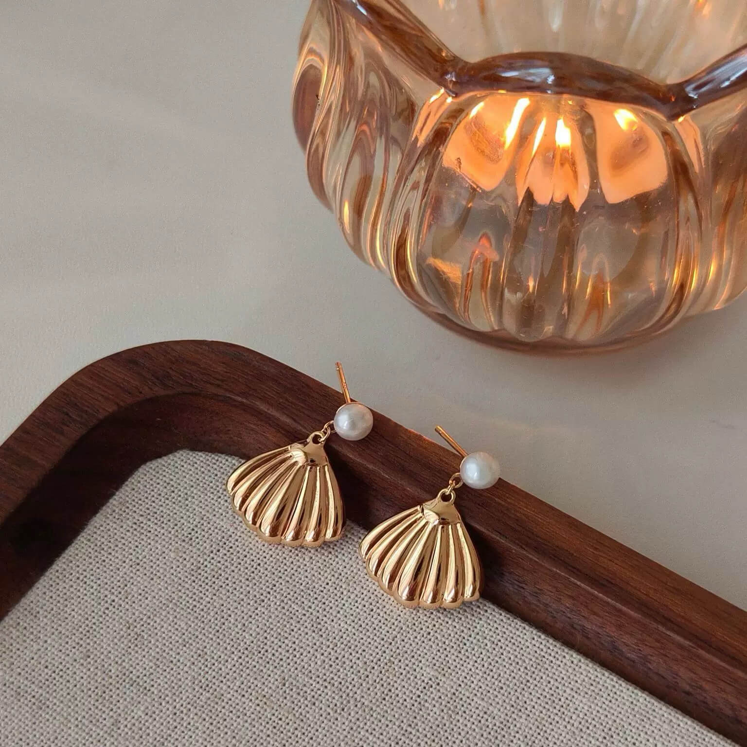 Pearl Seashell Earrings