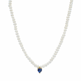 blue crystal pearl necklace