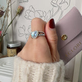 Moonstone Heart Ring - eclorejewelry