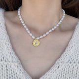 Coin Pearl Necklace