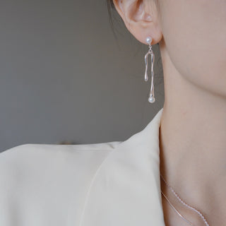 Lava Style Pearl Earrings - eclorejewelry