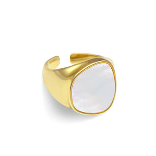 Irregular Mother of Pearl Ring - eclorejewelry