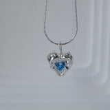 Blue Heart Necklace