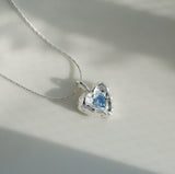 Blue Heart Necklace