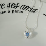 Blue Heart Necklace