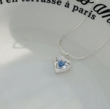 Blue Heart Necklace