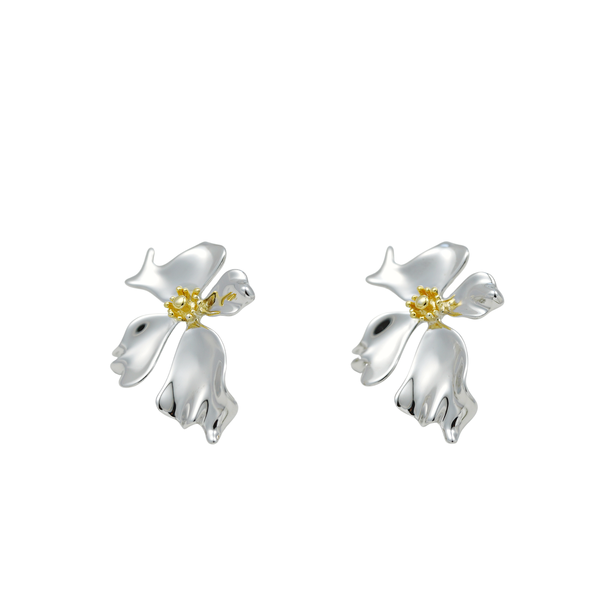 Silver Flower Earrings - eclorejewelry