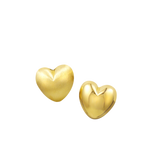 gold double side heart earrings