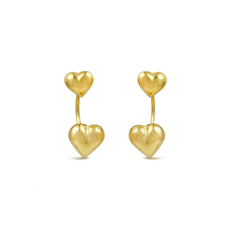 18k gold vermeil Dangle Heart Earrings