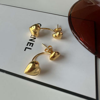 18k gold vermeil Dangle Heart Earrings