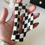 Chess Plaid Large Hair Claw - eclorejewelry