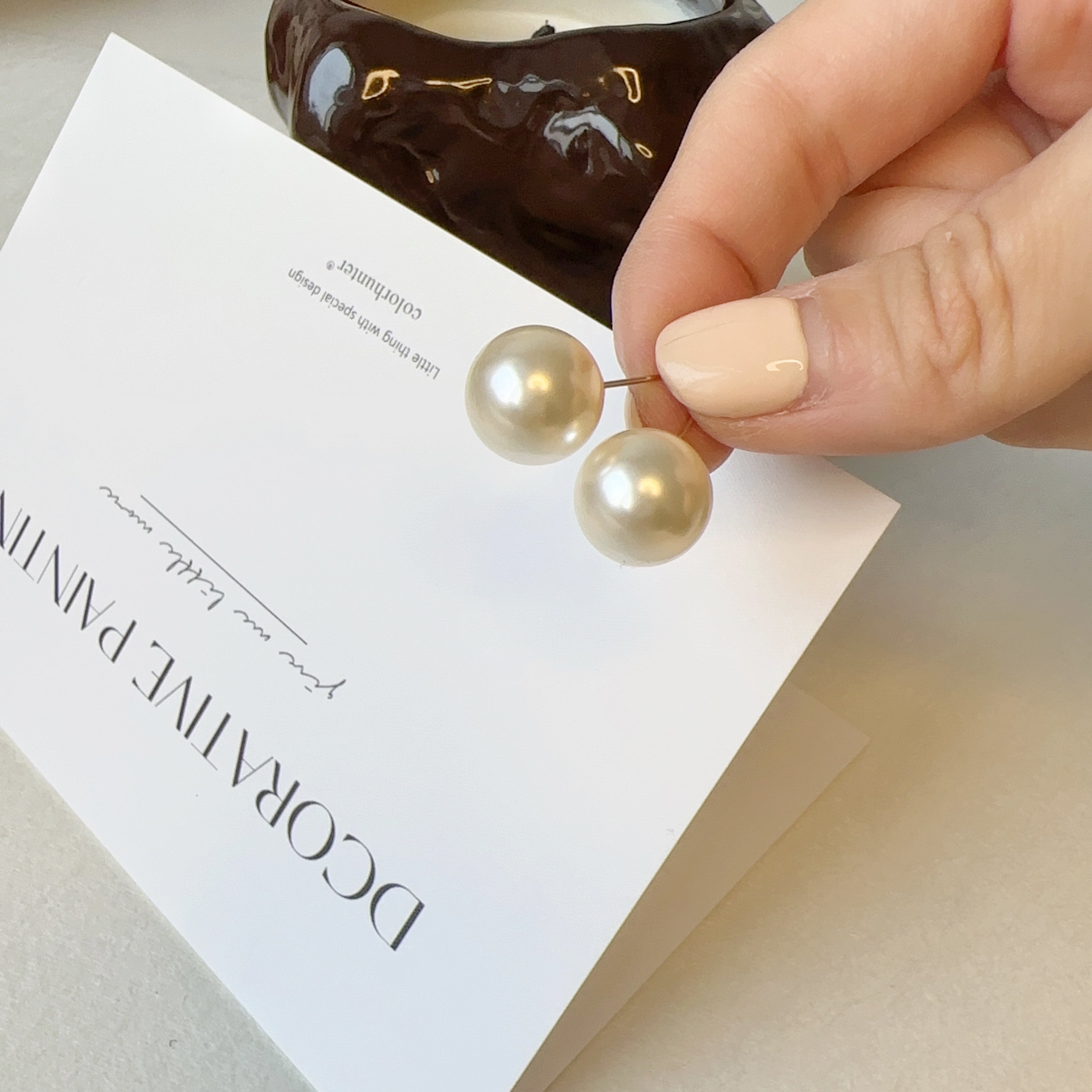Round Pearl Earrings - eclorejewelry