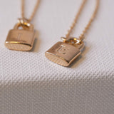 Initial Padlock Necklace - eclorejewelry