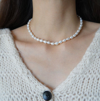 Flower Pearl Necklace - eclorejewelry