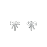 Silver Bow Earrings