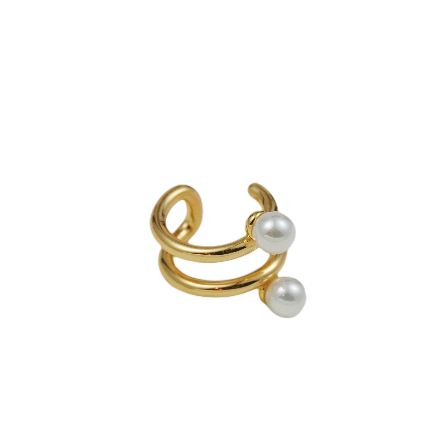 Double Layer Pearl Ear Cuff - eclorejewelry