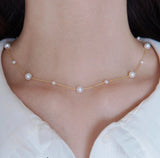 Gypsophila Pearl Necklace - eclorejewelry