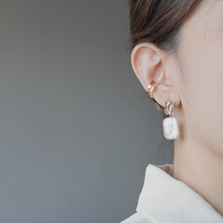 Hexagon Double Layer Ear Cuff - eclorejewelry