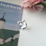 Irregular Shaped Silver Ring - eclorejewelry