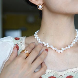 Snowdrop Pearl Necklace - eclorejewelry