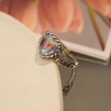 Moonstone Heart Ring - eclorejewelry