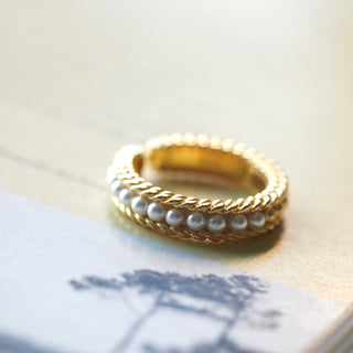 Double Side Pearl Style Ring - eclorejewelry