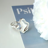 Irregular Shaped Silver Ring - eclorejewelry