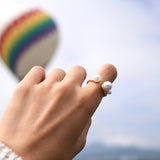 Open Pearl Ring - eclorejewelry