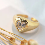 Diamond Heart Rings